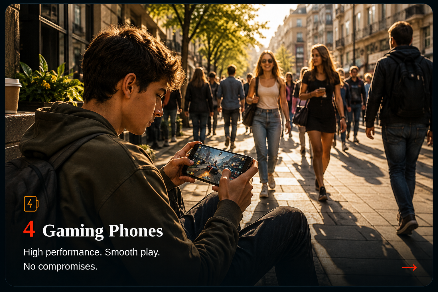 Gaming Phones — smooth gaming in bright outdoor light